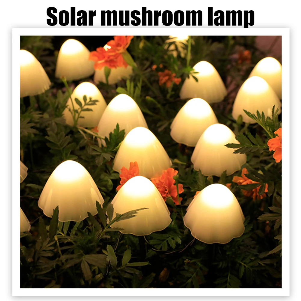 Led Champignons Verlichting Op Zonne-Energie Verlichting Met 8-Mode Verlichting 10 Paddestoelvormige Led-Verlichting Bodemschakelaar Paddenstoel Zonne-Energie Verlichting