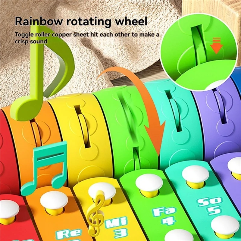 

Children's Piano Toys Hand Percussion Instruments 2-In-1 Percussion Instrument Puzzle Hand Tapping Piano