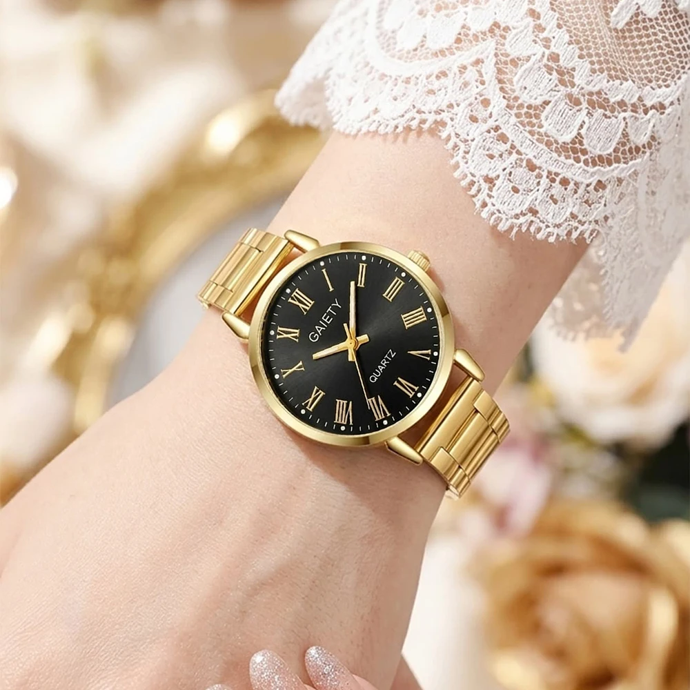 5Pcs/Set Unisex Jewelry Watches Women's Wristwatch Accessories Gold Fashion Business Elegant Trendy Classic Exquisite Vintage Light Luxury Rhinestone Luxury Bracelet Watch Set Y2K Suitable for Travel, Vacation, Parties, Daily Outfits, Perfect Holiday Gift view 5