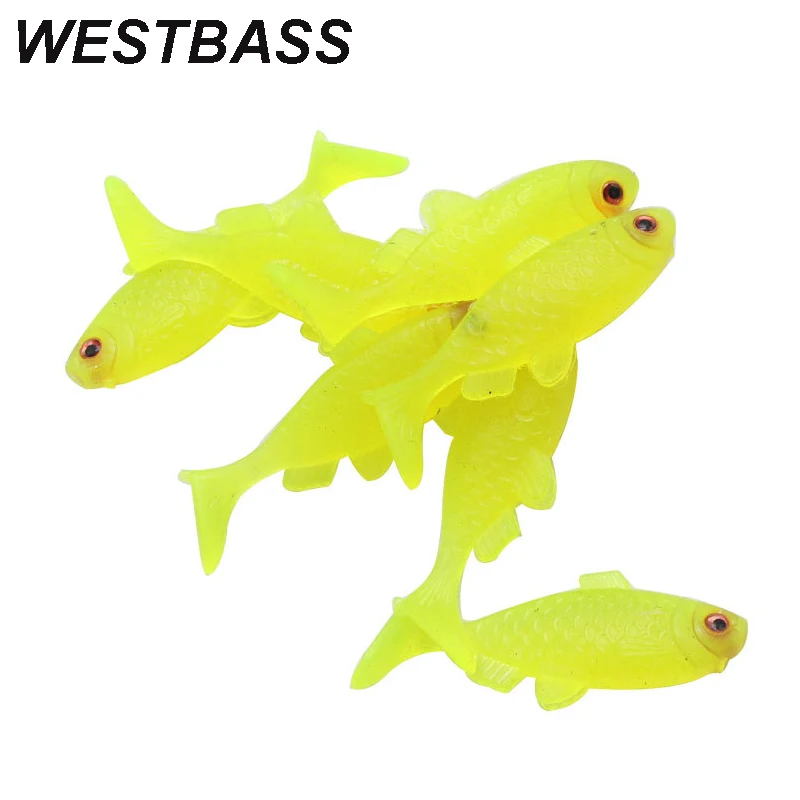 WESTBASS 8PCS Soft Baits 46mm-2g Silicone Fishing Lures Rubber Swimbaits Vived cebos suave Weicher Köder leurre fisching Isca