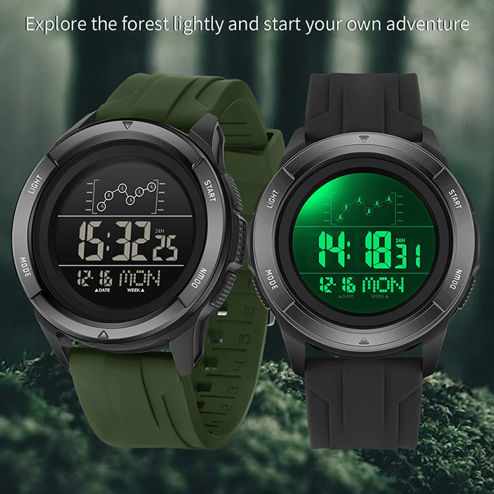 SANDA 2198 Fashion Men Outdoor Shockproof Watches Men Wristwatch Waterproof Nylon Strap Military Digital Reloj Sport Watch