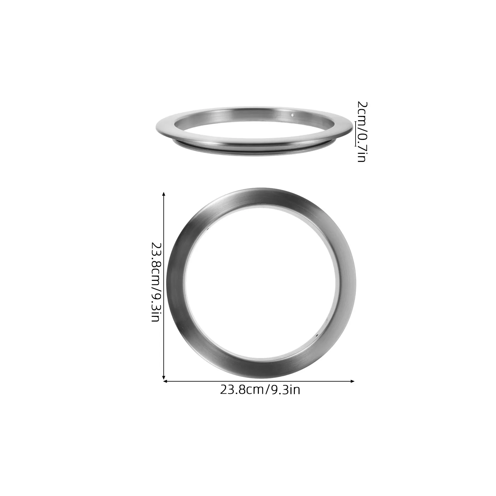 23.8cm Stainless Steel Embedded Trash Can Lid Ring Countertop Garbage Chute Grommet Kitchen Bathroom Cabinet Trash Can Grommet