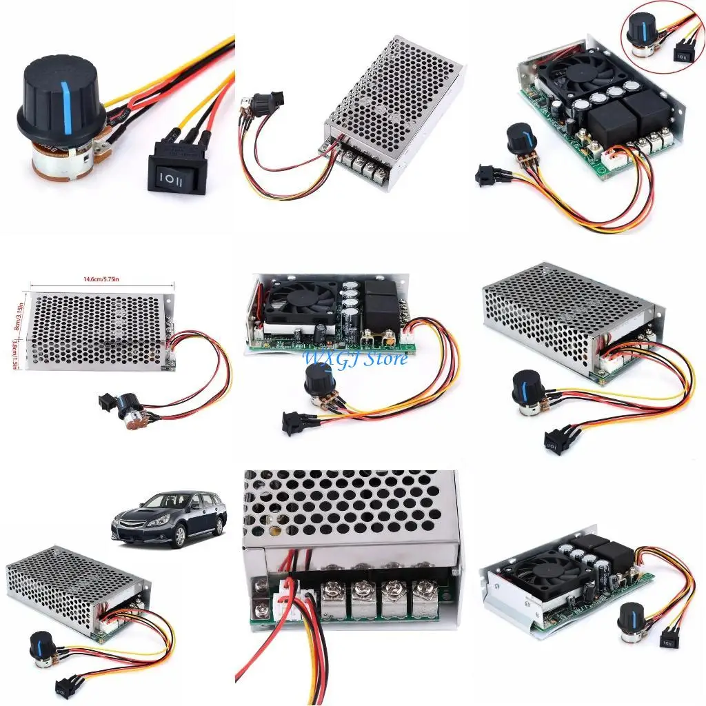 

37JE DC10-50V 3000W Программируемый обратимый 0-100% регулятор скорости управления мощностью ШИМ