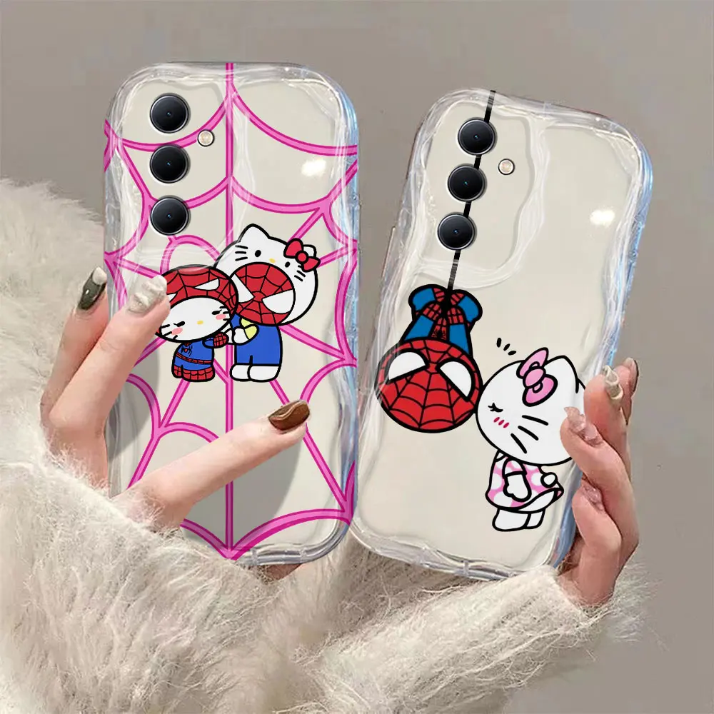 

Cartoon Spiderman HelloKitty 3D Wave Case For OPPO A98 A94 A93 A92 A79 A78 A76 A58 A57 A55 A38 A33 A17 A16 A15 4G 5G Back Cover