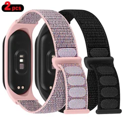 2PCS Nylon loop For Xiaomi Mi Band 7-7 nfc smartwatch Wristband Sport Miband 7 Replacement Bracelet smart band 7 6 5 4 3 Straps