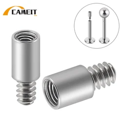 ASTMF-136 Titanium 16G extension rod 2mm for internal thread piercing jewelry tongue nails lip nails