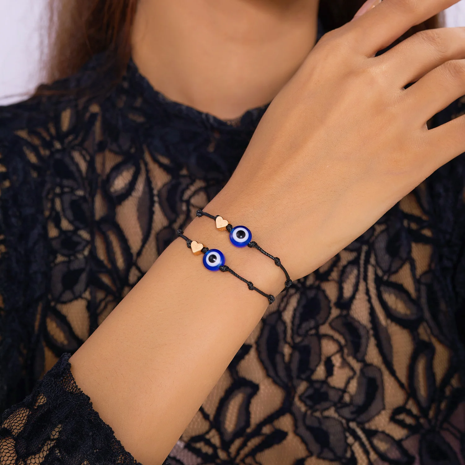 Einfaches türkisches blaues Evil Eye 7-Knoten-geflochtenes Armband für Damen und Herren, glückliches rotes Seil, handgefertigtes Armband, Ästhetik, Party-Schmuck – Detail 24