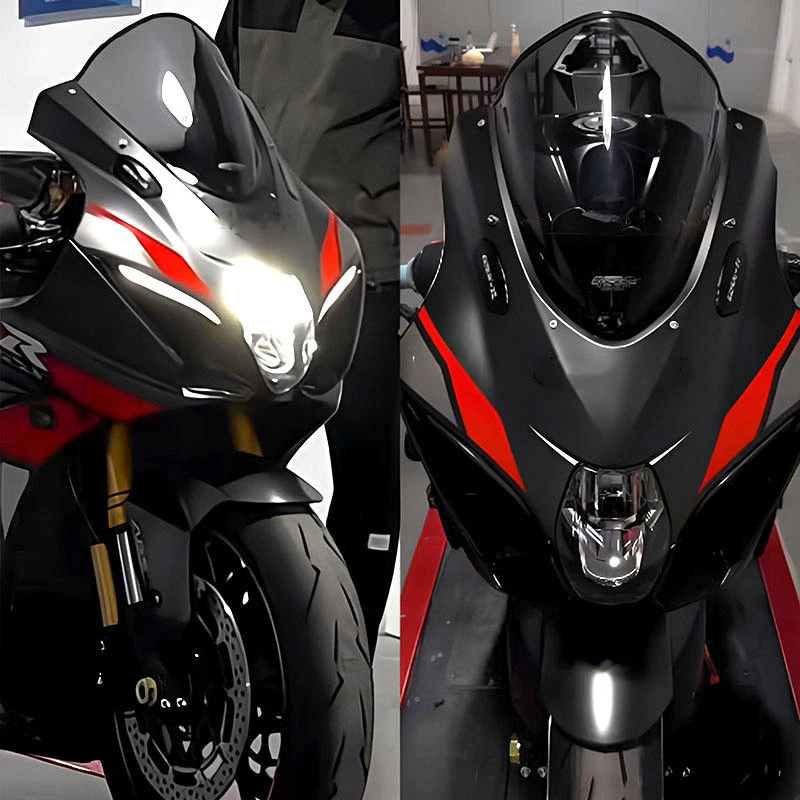 

Motorcycle Windshield For GSX-R1000 GSXR1000 2017-2024 Windscreen Deflector Wind Spoiler Cover Fairing Heighten Enlarge