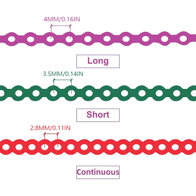 Dental Orthodontic Elastic Power Chain Ultra Powerchains Rubber Bands Long/Short/Continuous 15 Feet 4.5m Dentist Ortho Materials