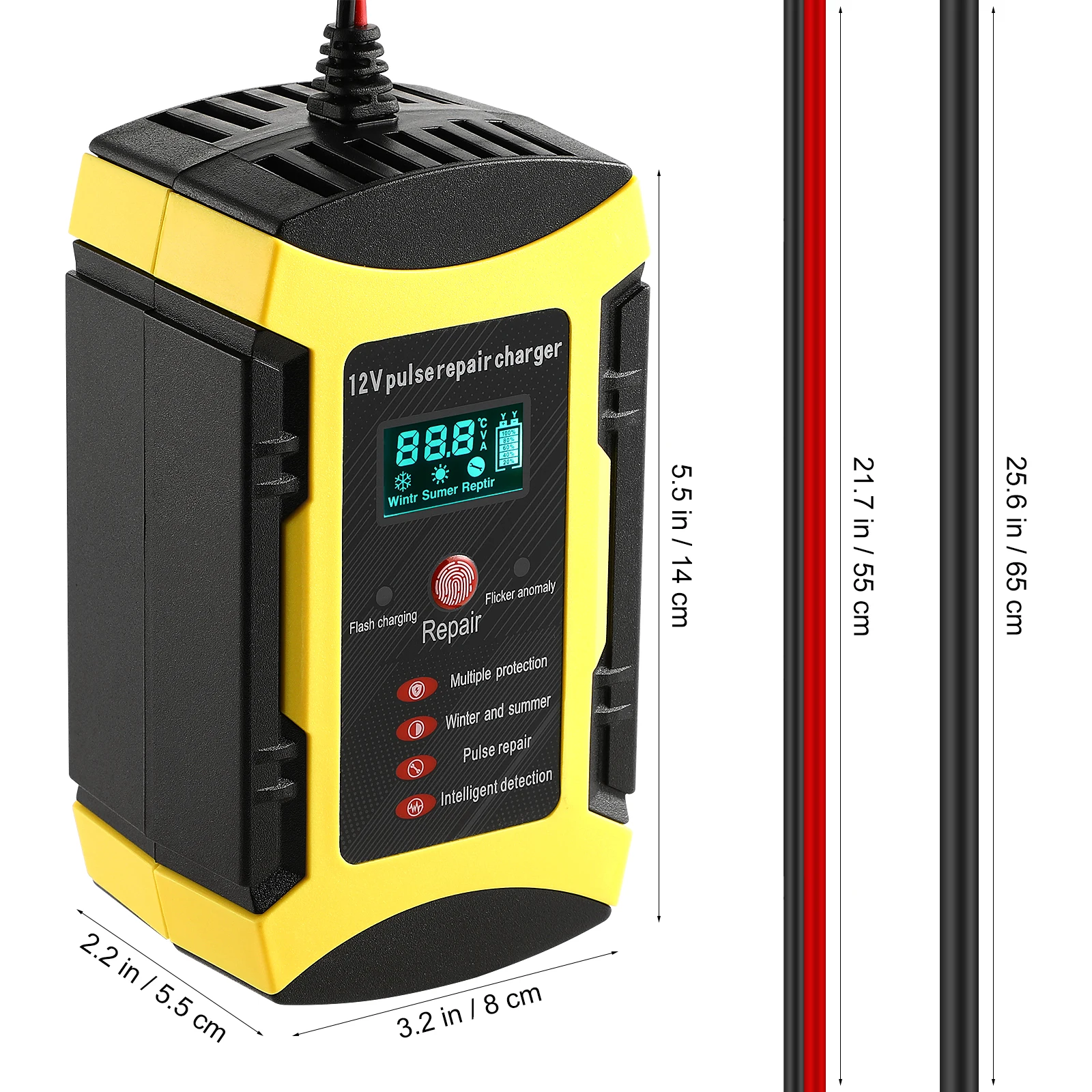 

Car 12V Smart Automatic Maintainer Digital Display For Motorcycle Suv Boat Lawn Mower Trickle Engine