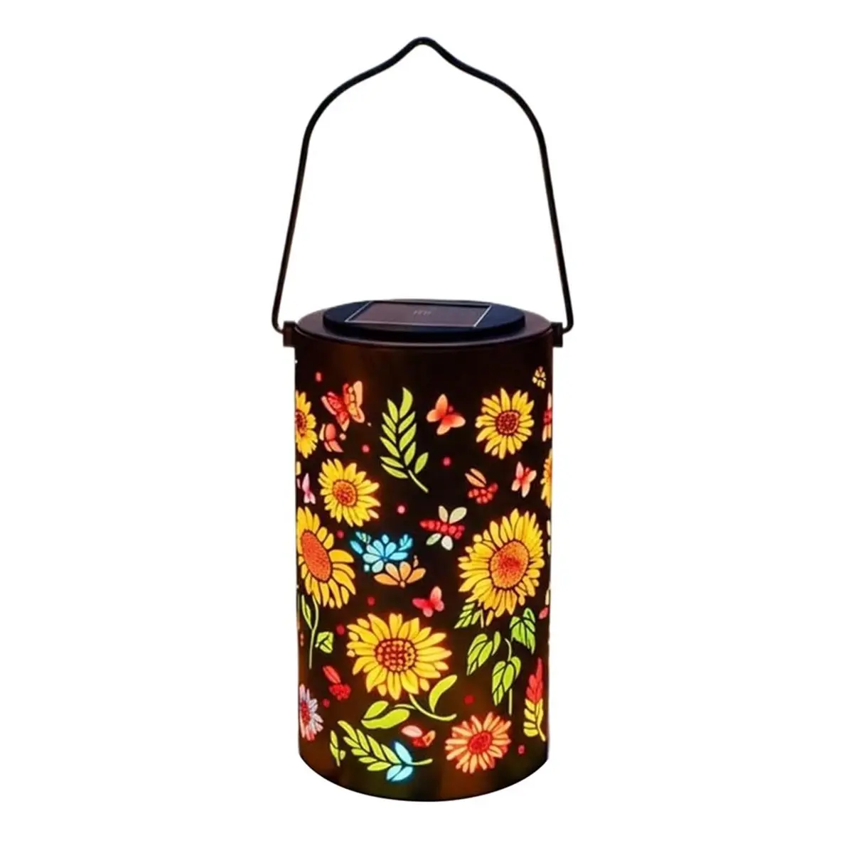 （HOUSEHOLD TOOL）Colorful Solar Lanterns Outdoor Waterproof, Garden Decor LED Colorful Sunflower Solar Powered Lights