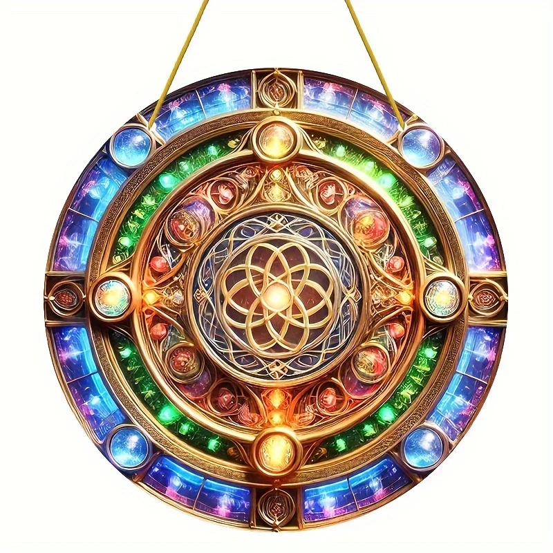 Celtic Knot Sun Catcher - Acrylic Tripod, Pagan & Witchcraft Astrology Wall Art, Whimsical Home & Garden Outdoor Decoration