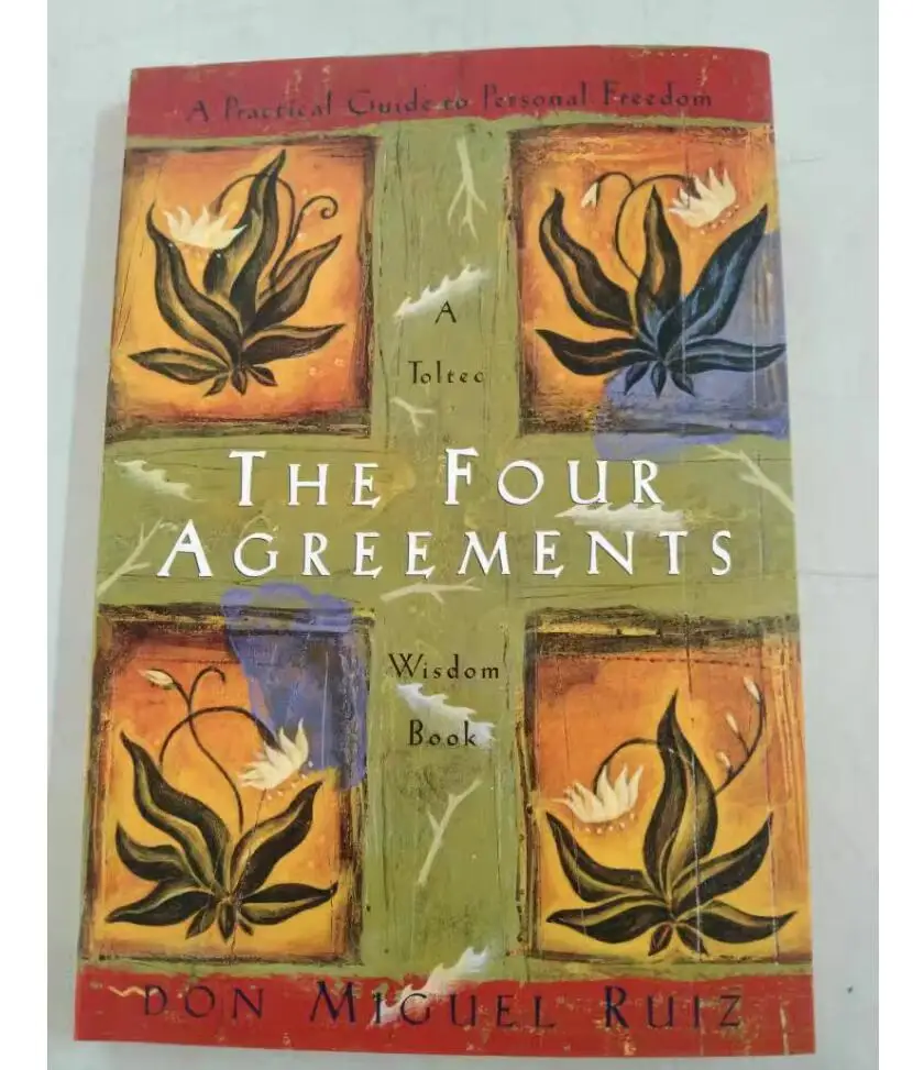 ข้อตกลงสี่ข้อ: คู่มือปฏิบัติเกี่ยวกับอิสรภาพส่วนบุคคล โดย Don Miguel Ruiz ความสําเร็จ หนังสือภาษาอังกฤษช่วยเหลือตนเองปกอ่อน
