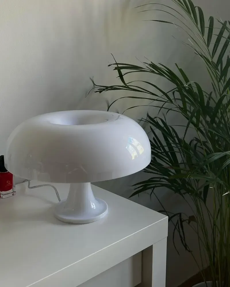 Imagem -06 - Mushroom Led Table Lamp Minimalist Desk Lights Iluminação Moderna para o Quarto do Hotel Bedside And Living Room Decoração de Designer Italiano