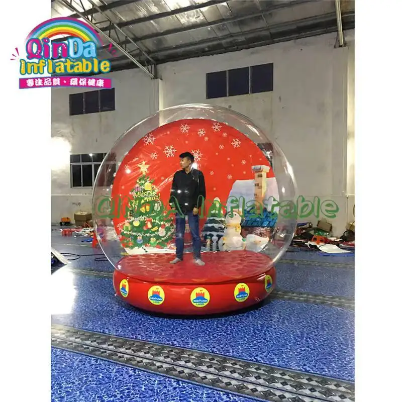 Promotie Kerst opblaasbare sneeuwbol te koop, gigantische PVC Bubble Room voor kerst opblaasbare Phtot Booth Ball