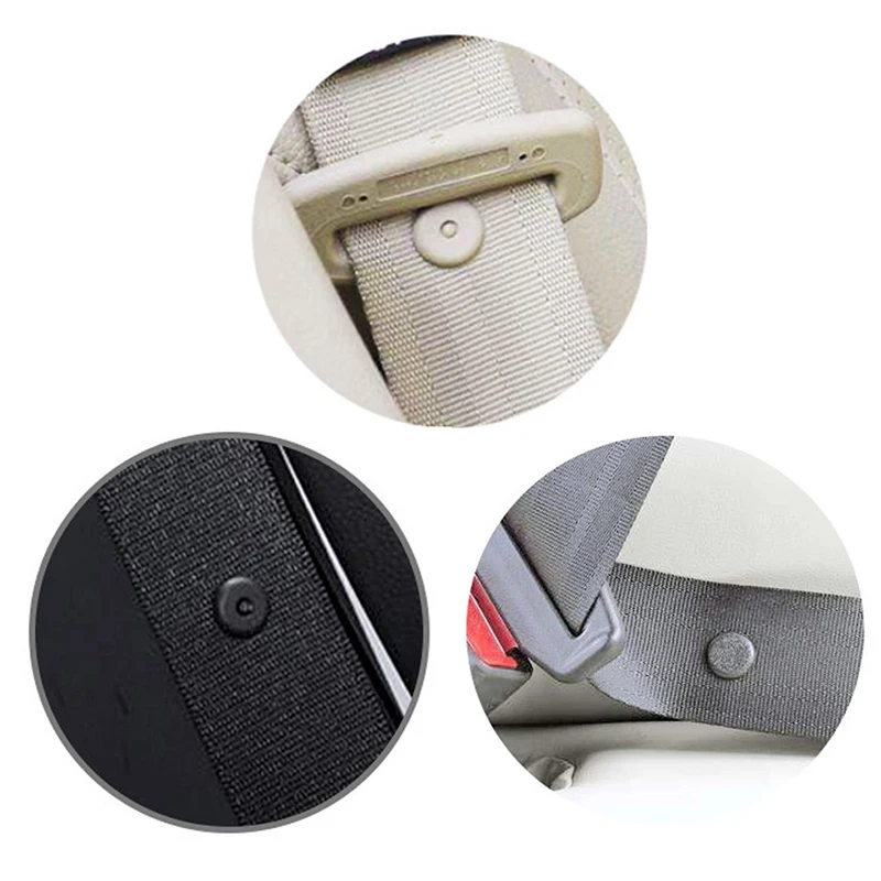 2-20Pcs Car Safety Seat Belt Limit Buckle Clip Retainer Seatbelts Stop Button Auto Interior Accessories Black Gray Beige 3 Color image 2