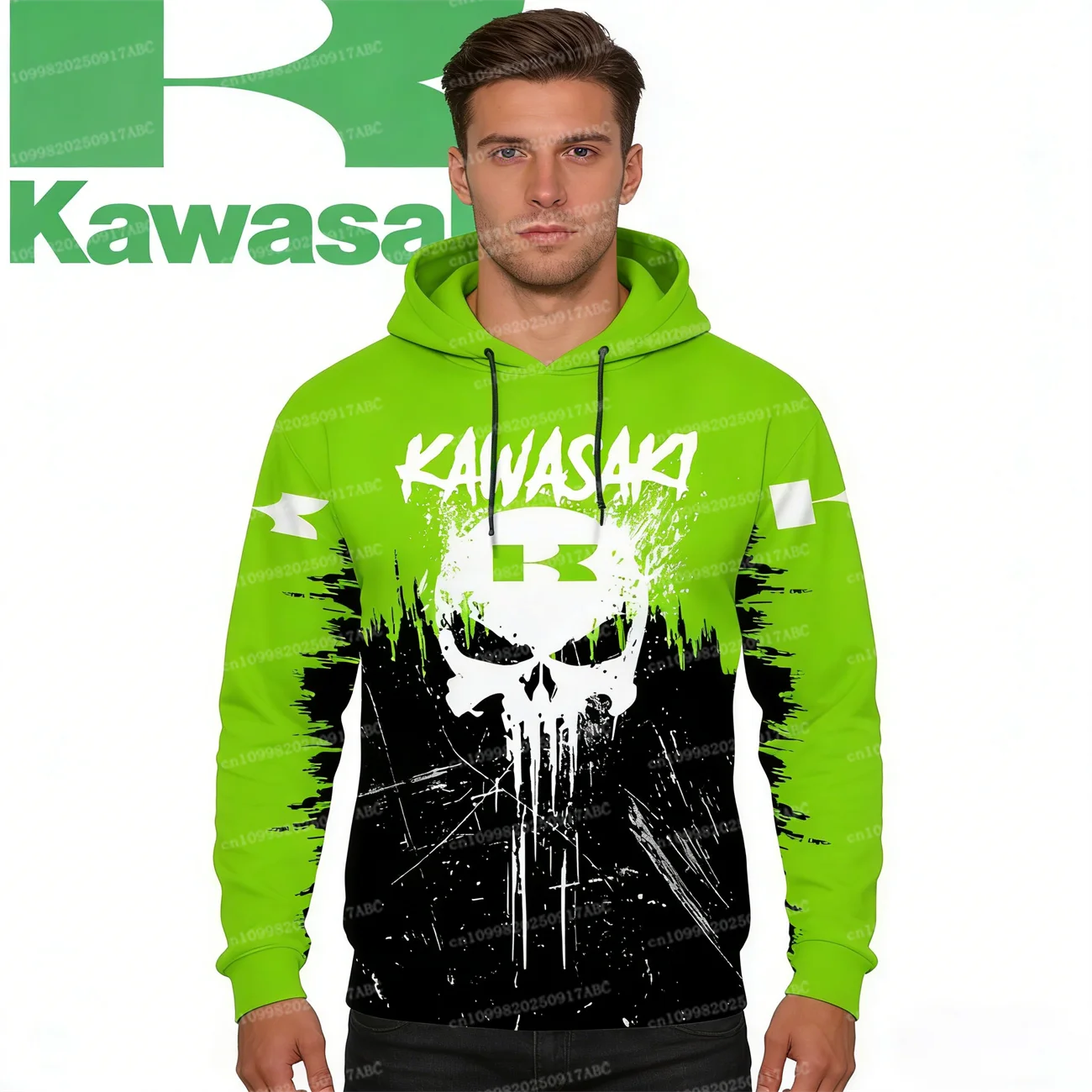 

（Kawasaki ）Men's Hoodie Y2K Kawasaki Hooded Men's Hoodie Women Hoodie Motorcycle Uniform Sportswear Racing Men's Cycling Jersey