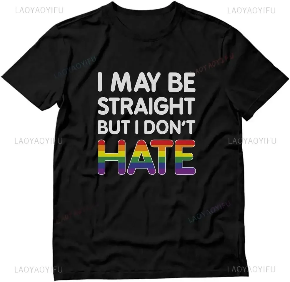 Pride Month Tshirt Love Is Love Gay Mens Equality Rainbow LGBTQ Cotton T-shirt Summer Woman Man High Quality Cotton Tops Couple