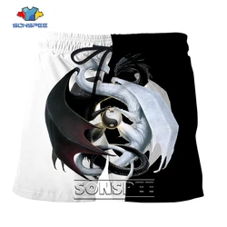 SONSPEE Sale Tai Chi Yin Yan 3D Print Shorts Plus Size Clothing Men Women Street Western Style Dragons Hipster Sports Knickers