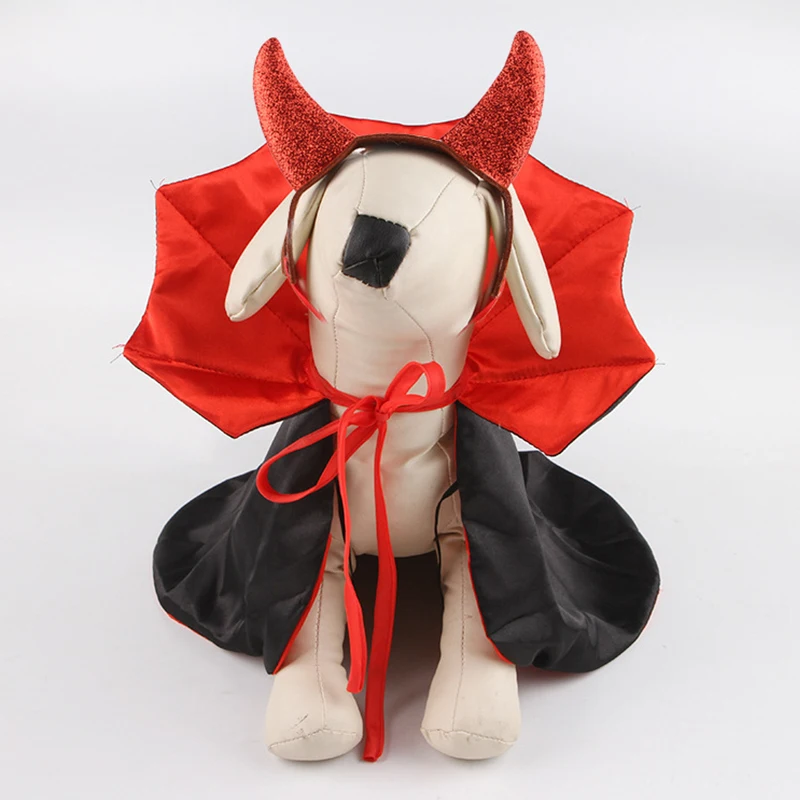 Cute Halloween Pet Costumes Cosplay Vampire Cloak For Small Dog Cat Kitten Puppy Dress Kawaii Pet Clothes Cat Accessoties Gift