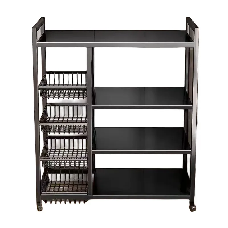 Kitchen rack, floor-to-ceiling multi-layer storage household multi-functional rack