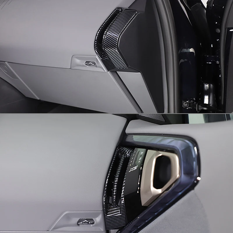 For BMW X3 G45 2025 2026 Carbon Style Upper Side Middle Console Pillar A A/C Air Outlet Vent Panel Cover Trim Car Styling