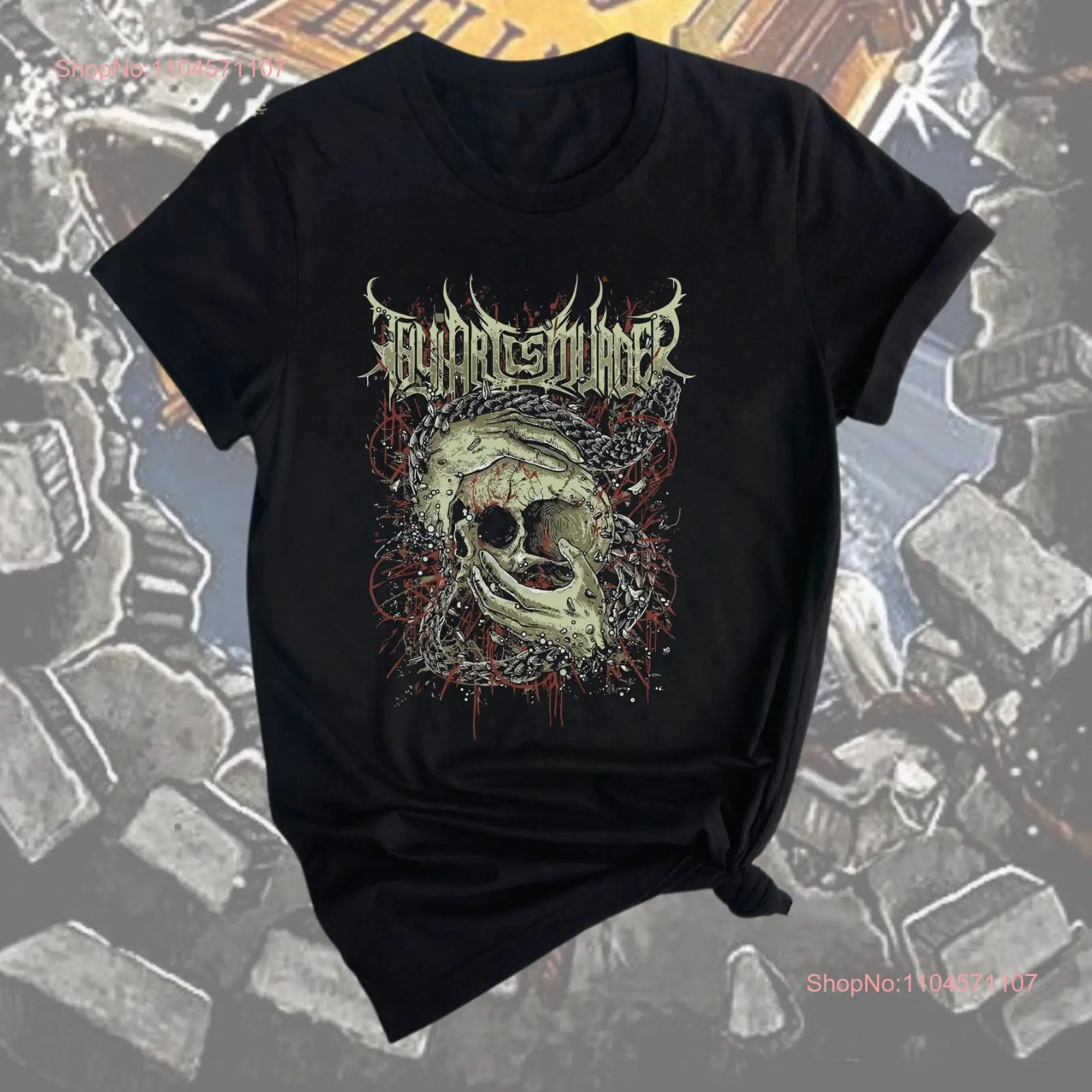 تي شيرت Thy Art Is Murder Deathcore Band يتميز بتصميمات وحشية للصور الداكنة والطاقة غير المطلقة للحديثة