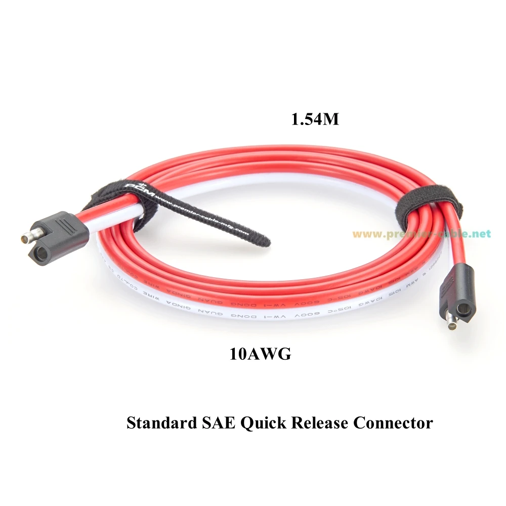 10AWG SAE Power Automotive Extension Cable 2 Pin SAE J928 Connector Cable SAE to SAE Cable SAE Quick Connector Disconnect Plug