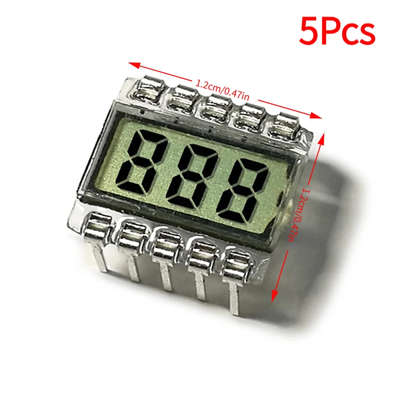 5Pcs 10PIN TN Positive 3-Digits Segment LCD Panel 3.0V Digital Tube Display LCD Segment Code Screen.