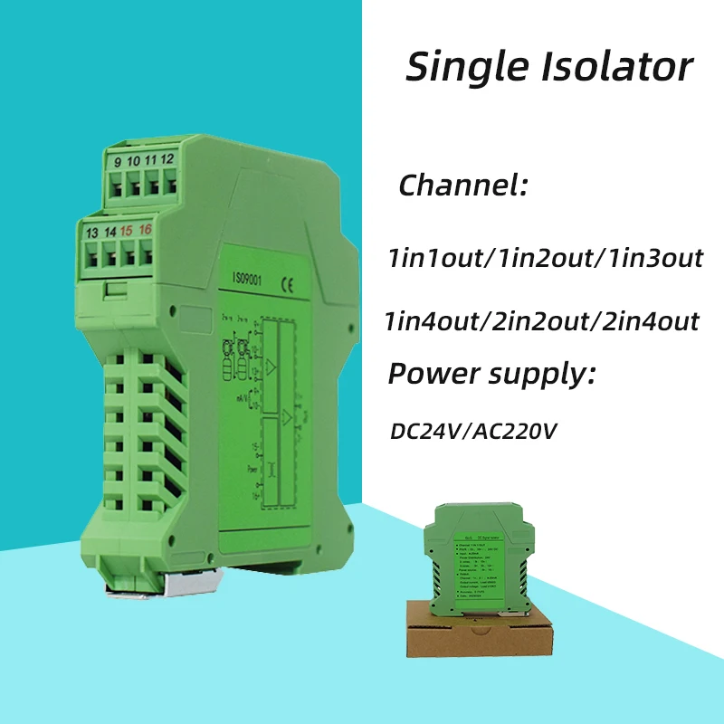 

Многоконечный изолятор активного сигнала постоянного тока с 24 В переменного тока 220 в 4-20 мА 0-20 мА 0-10 в 0-5 в Высокоточный изолятор выходного сигнала
