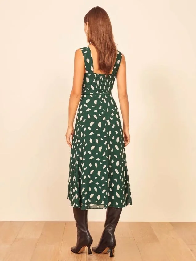 Imprimé rétro coupe ajustée Dr Vaion voyage Sexy haute fente longue Dr Street Sle Svel V Ne été 2020 décontracté Ele