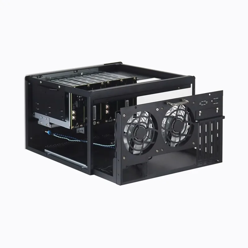 nas8 bay storage server full height PCIE card slot MATX motherboard hot-swappable chassis