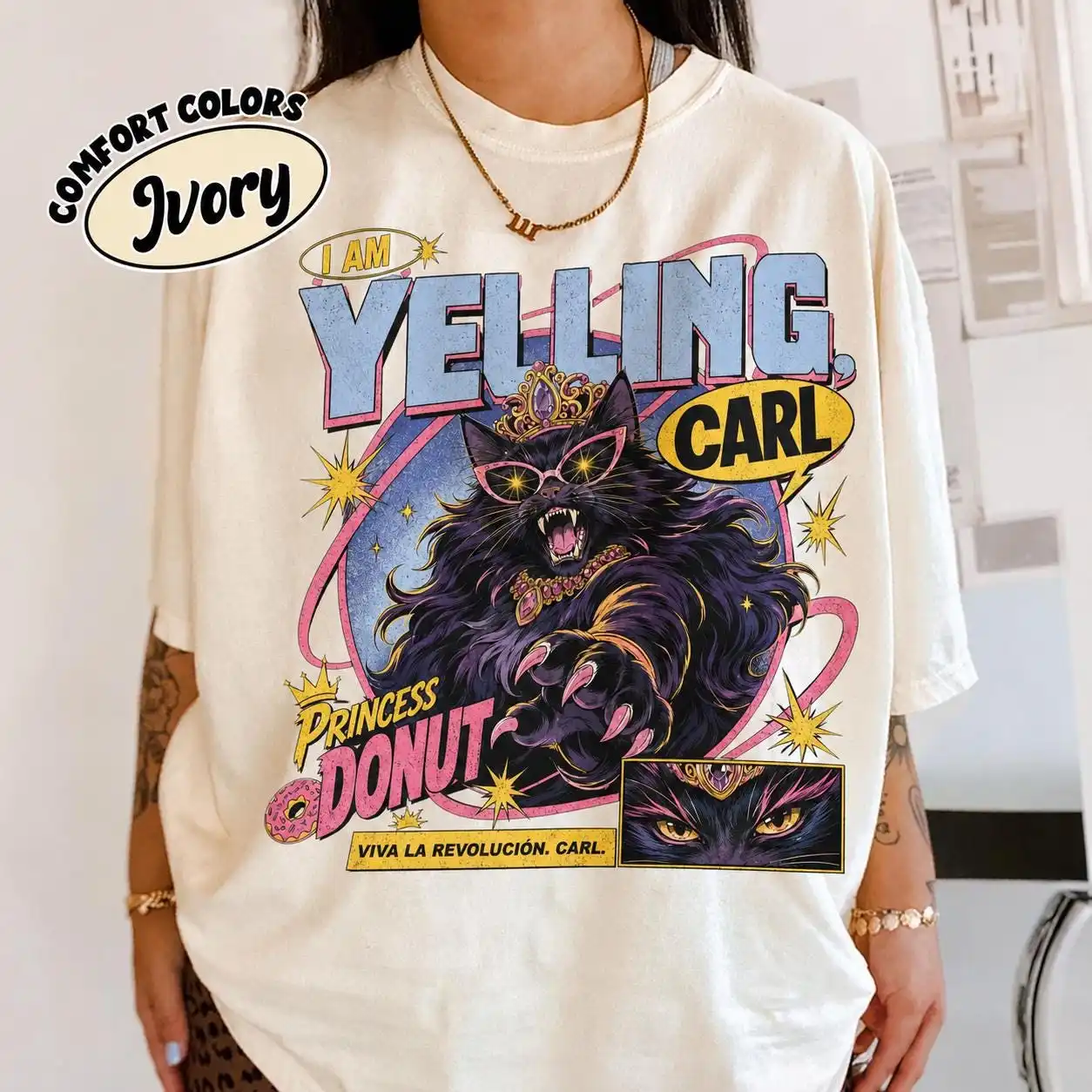 Princess Donut I Am Yelling Carl Shirt, Viva La Revolucion Dungeon Crawler Carl Fan Art Tee, New Achievement DCC LitRPG Gift