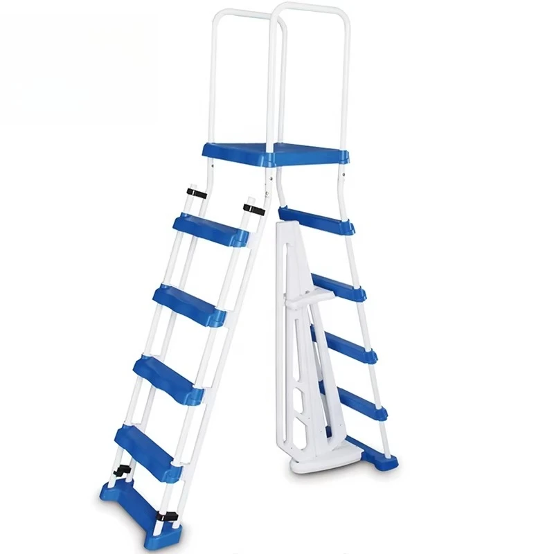 Outdoor above-ground swimming pool accessories, inflatable metal frame, swimming pool ladder
