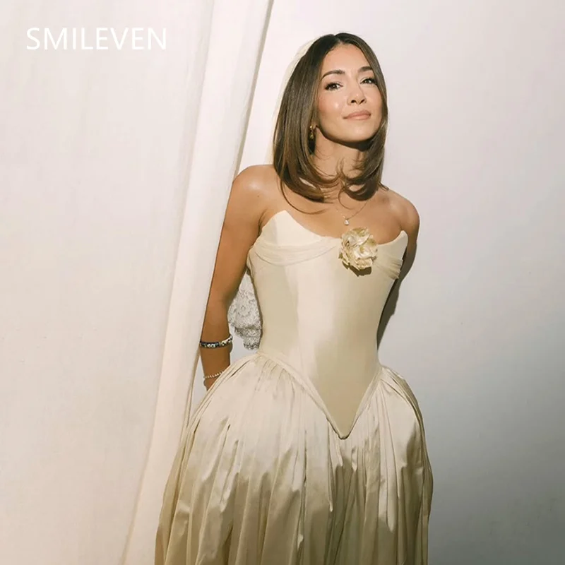 Smileven Modest A-line فساتين سهرة Prom Dress Sleeveless Party Gowns Sweetheart Formal Occassion Dress Customized 2025