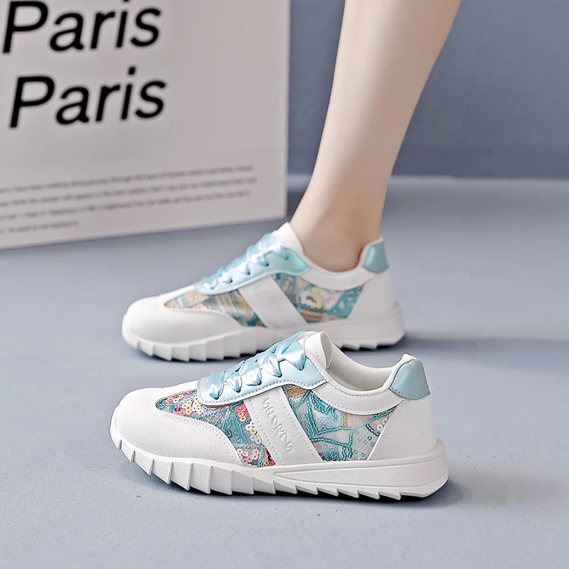 Chaussures de sport de golf respirantes pour femmes, chaussures de marche confortables, baskets de jogging, bleu ciel, rose, extérieur, été