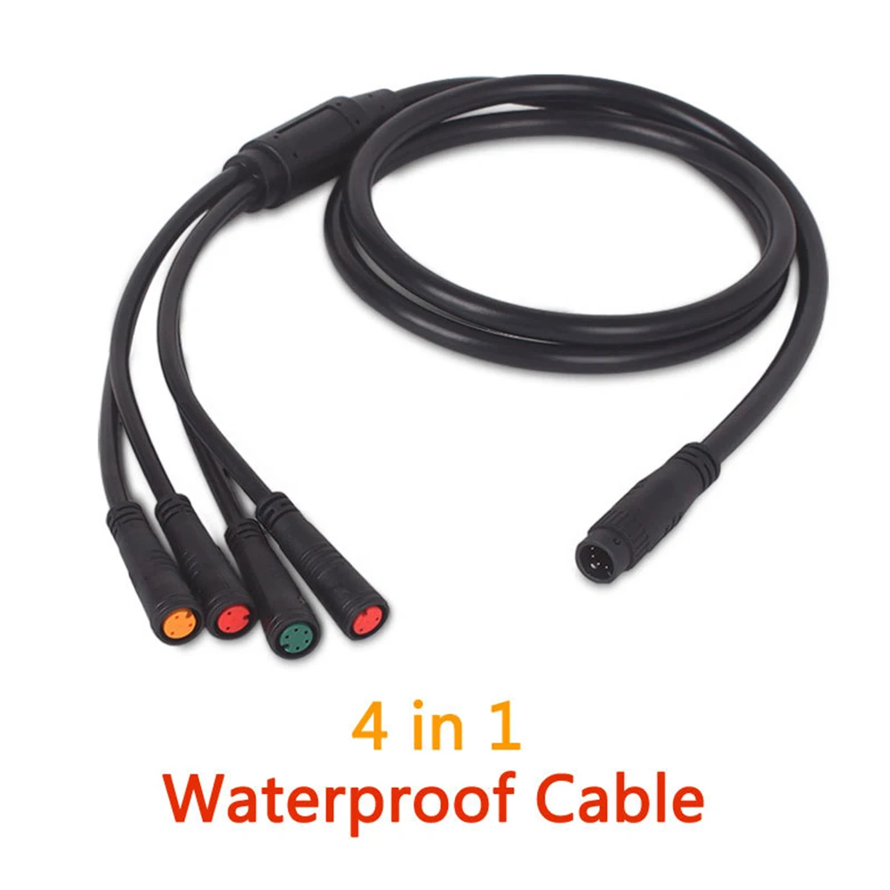 Brake Sensor Cable Waterproof Cable 105cm Long Brake Sensor One-to-Four Design For Electric Bike Maintenance Long Service Life