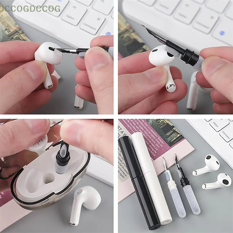 

Phone PC Screen Keyboard Integrated Cleaning Brush Kit Multifunctional Headphone Cleaning Pens Bluetooth Earphone Cleaning Tools