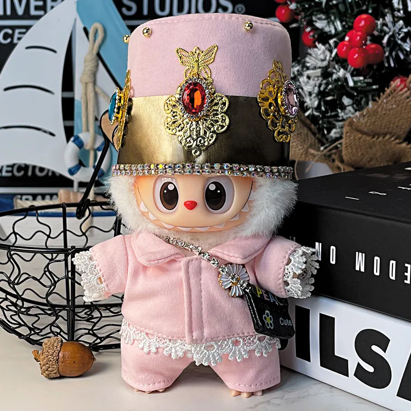 Solo vestiti adatti per vestiti per bambole Labubu da 17 cm seduti Vestiti Labubu Gd Abiti da concerto Accessori per bambole Regali di festa