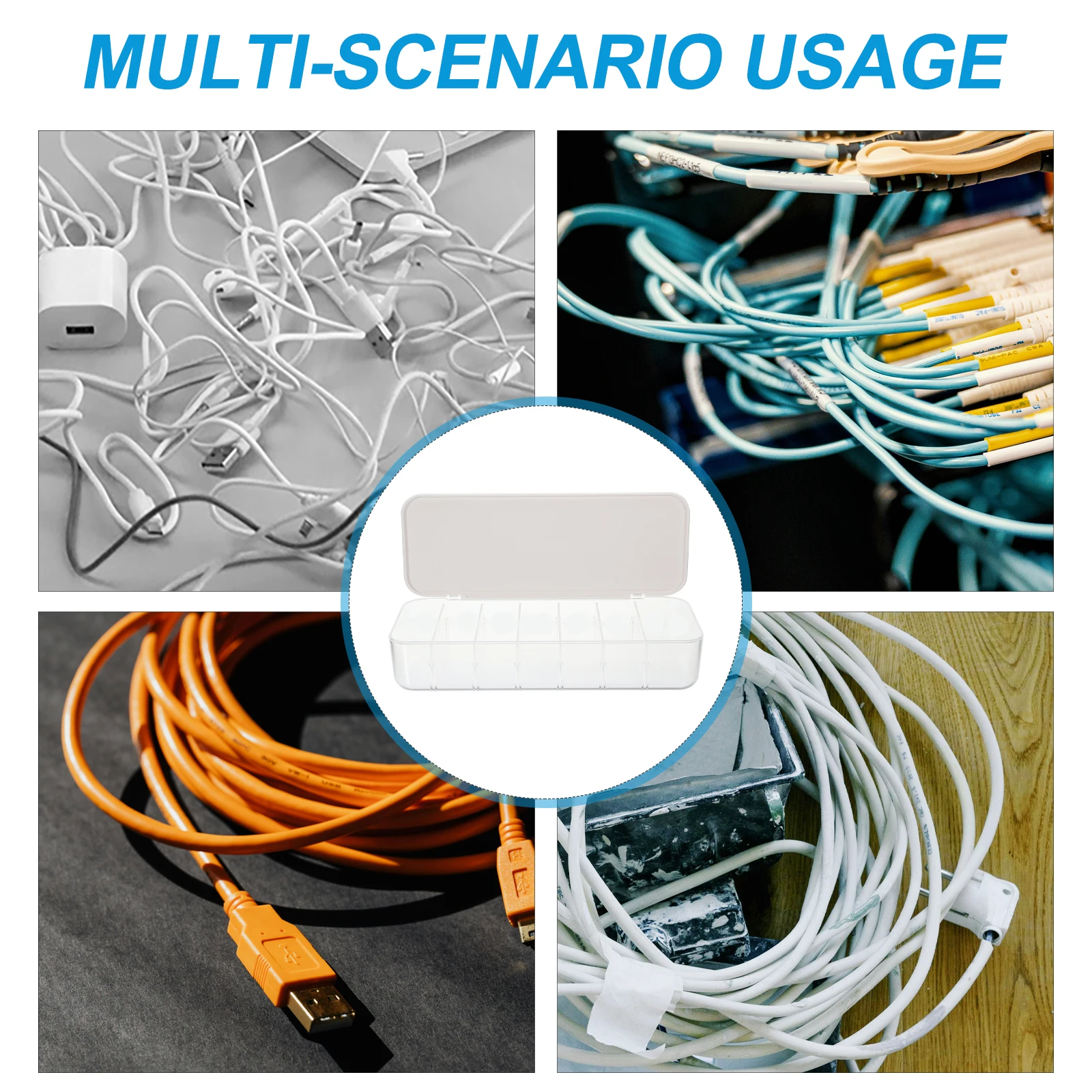 

Cable Management Box Cord Organizer Holder Travel Organiser Storage Desktop Organizers Pp Wire
