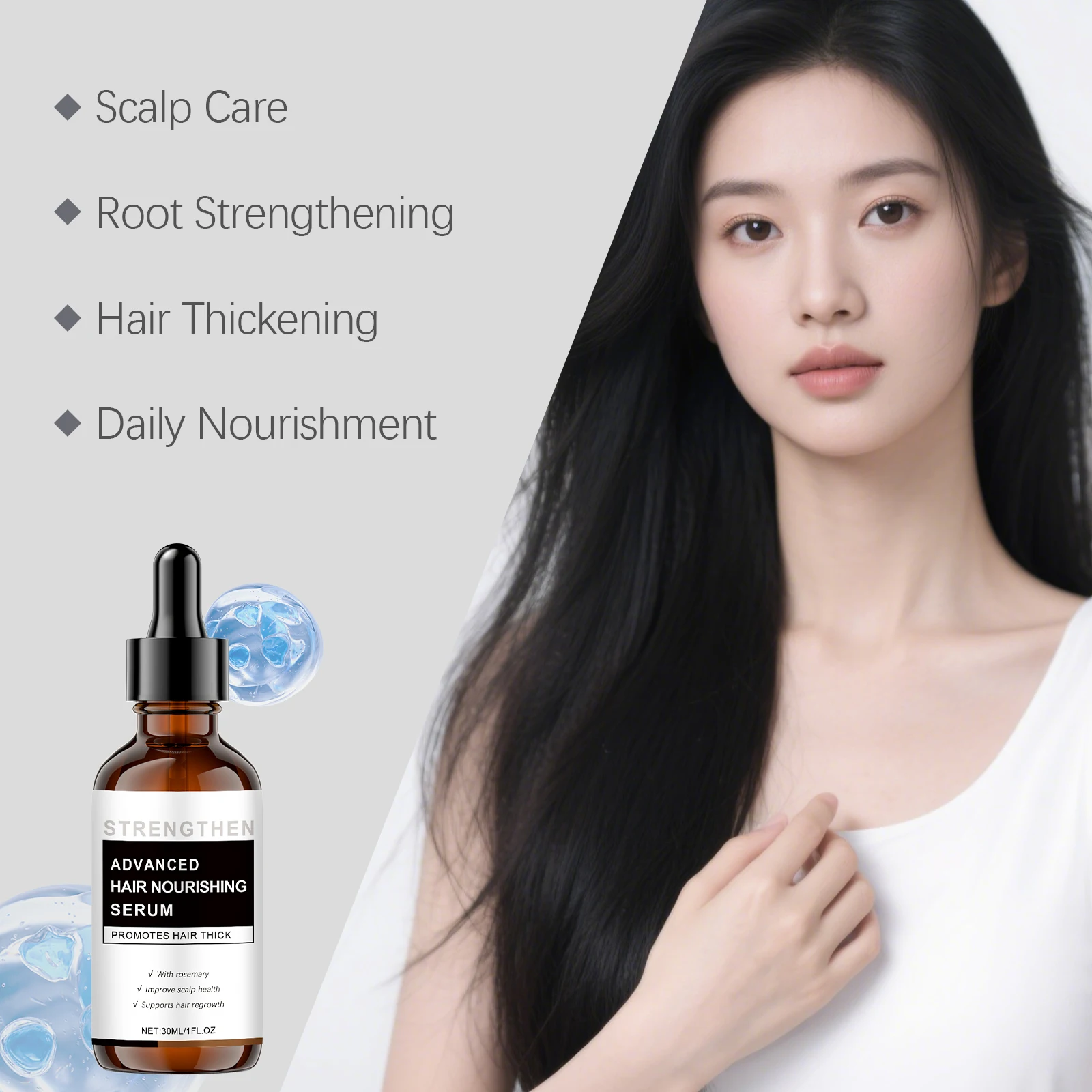 Rosemary Hair Oil for Hair Growth Repair Dry Damaged Regrowth Nourish Moisturize Treatment Anti Baldness Hair Strengthening Oil - Image 5