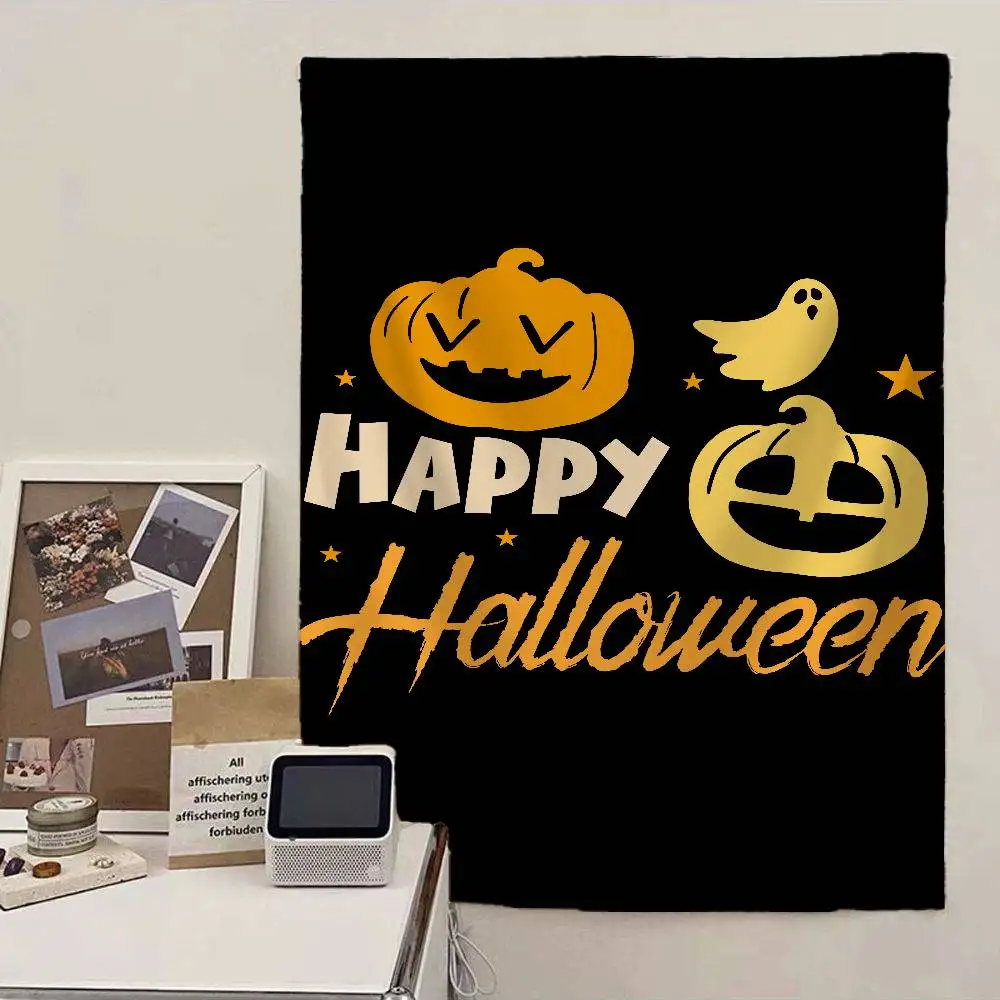 الرجعية هالوين الساحرة اليقطين شبح الهبي الجدار الشنق المفروشات لغرفة المعيشة ديكور المنزل النوم Kawaii غرفة ديكور