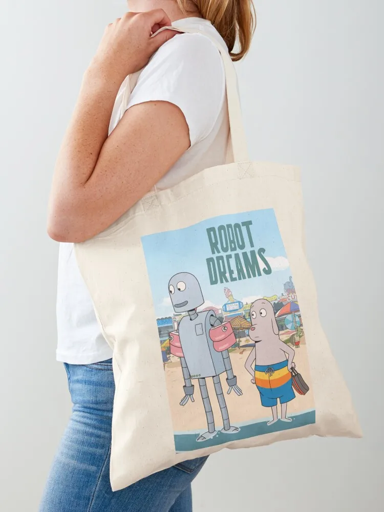 robot dreams movie poster Tote Bag Women's handbag Canvas Canvas Tote Bag