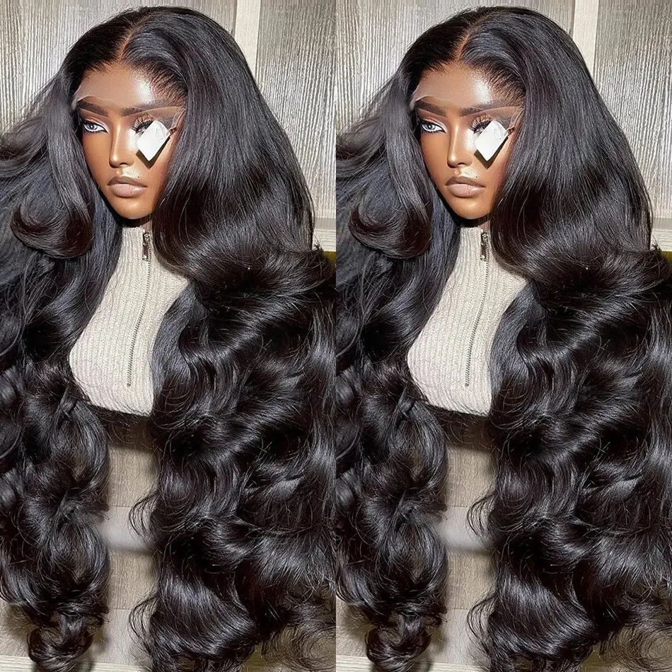 Rosabeauty HD Body Wave Nature Color Transparent Lace Frontal Wig 13X4 Front Human Hair Glueless Wig 250% Density