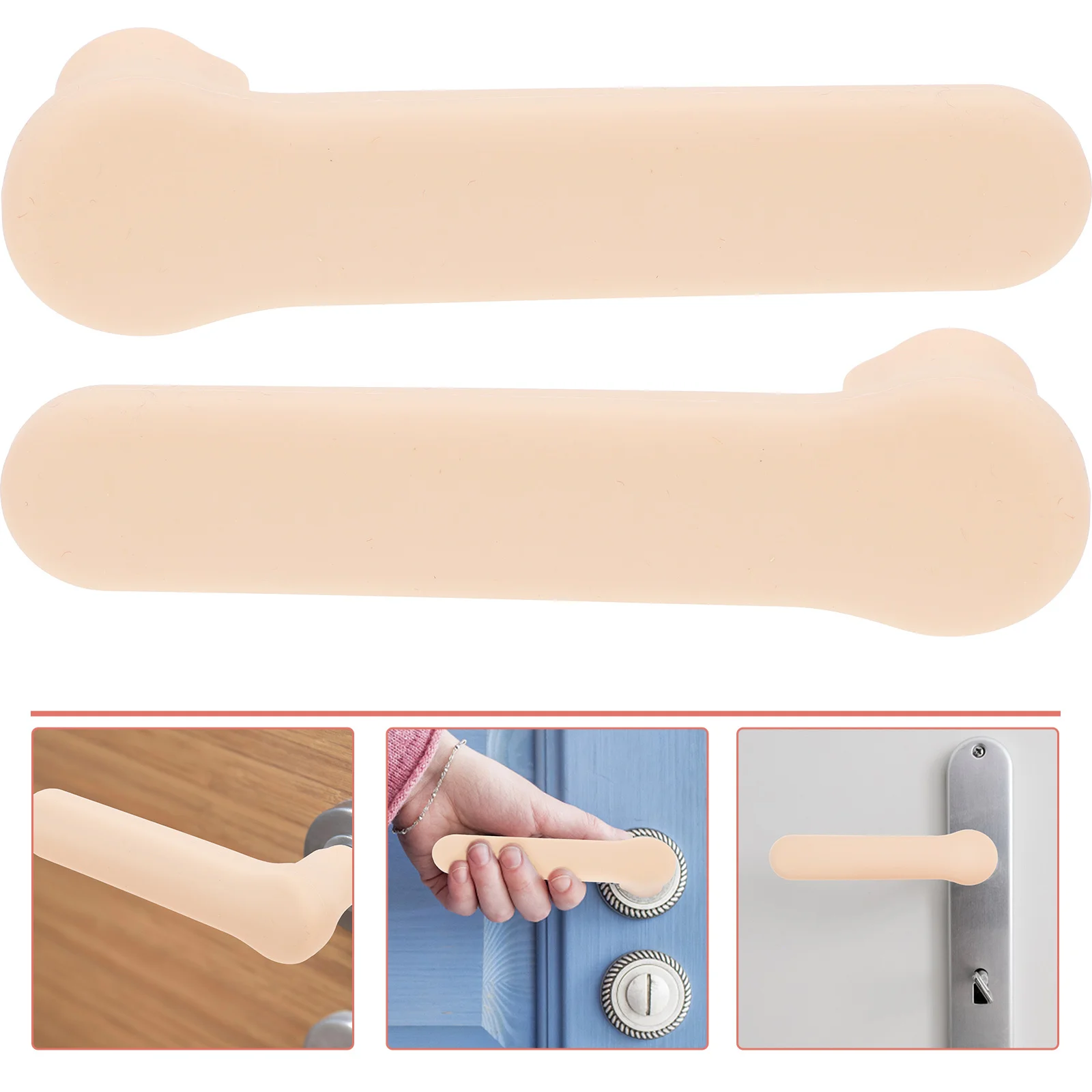 

2pcs Silicone Door Handle Cover Anti-Collision Protector For Baby Child Proof Safety Knob Guard Wall Protection Durable Soft