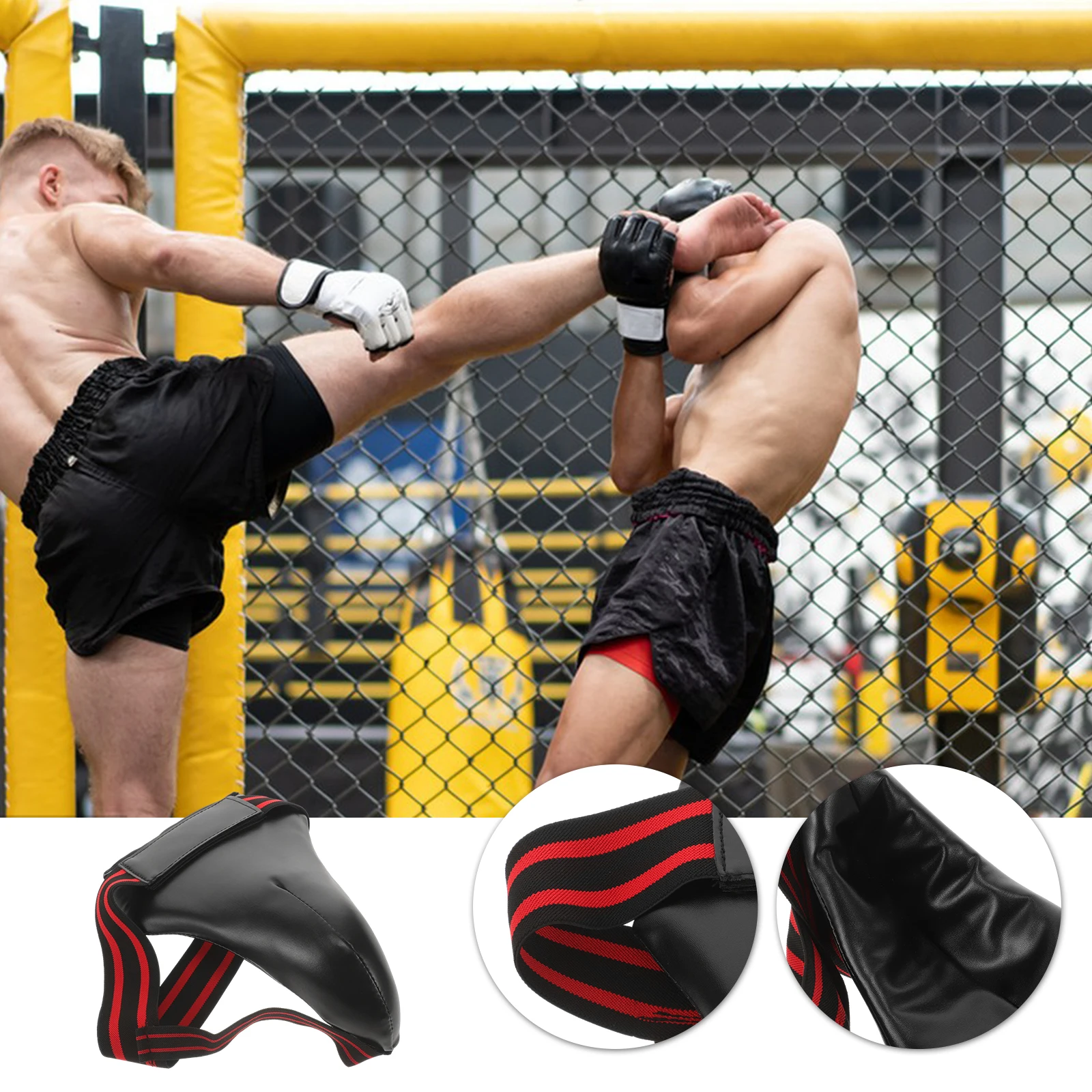 

Groin Protector Wear-Resistant Portable Breathable Training Crotch Guard Professional Boxing Accessory Groin Protector