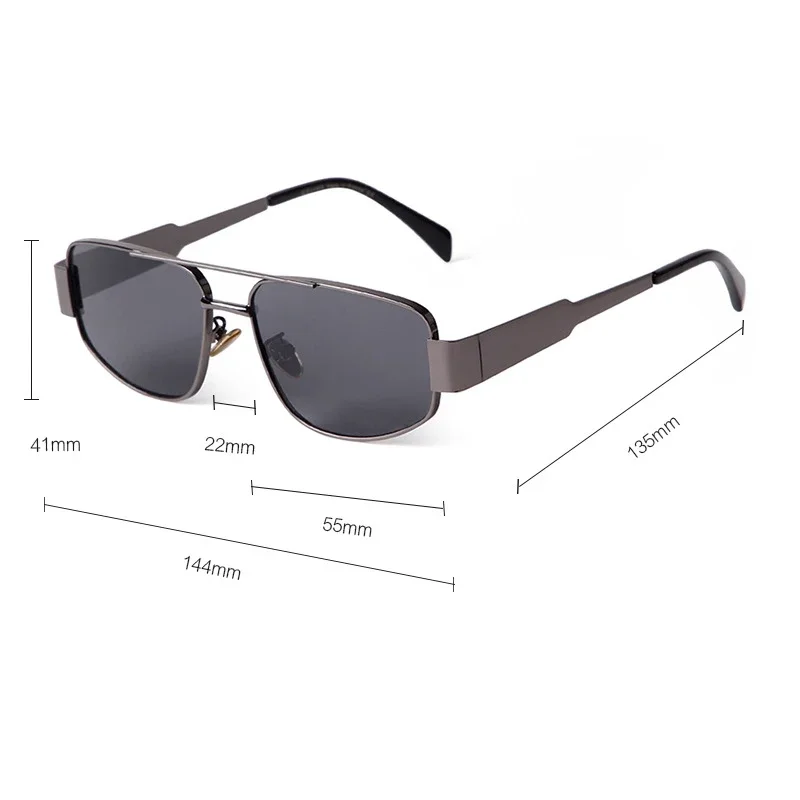 Luxury Brand Designer Metal Irregular Sunglasses Women For Men Male Vintage Punk Sun Glasses Popular Driving Eyeglasses UV400