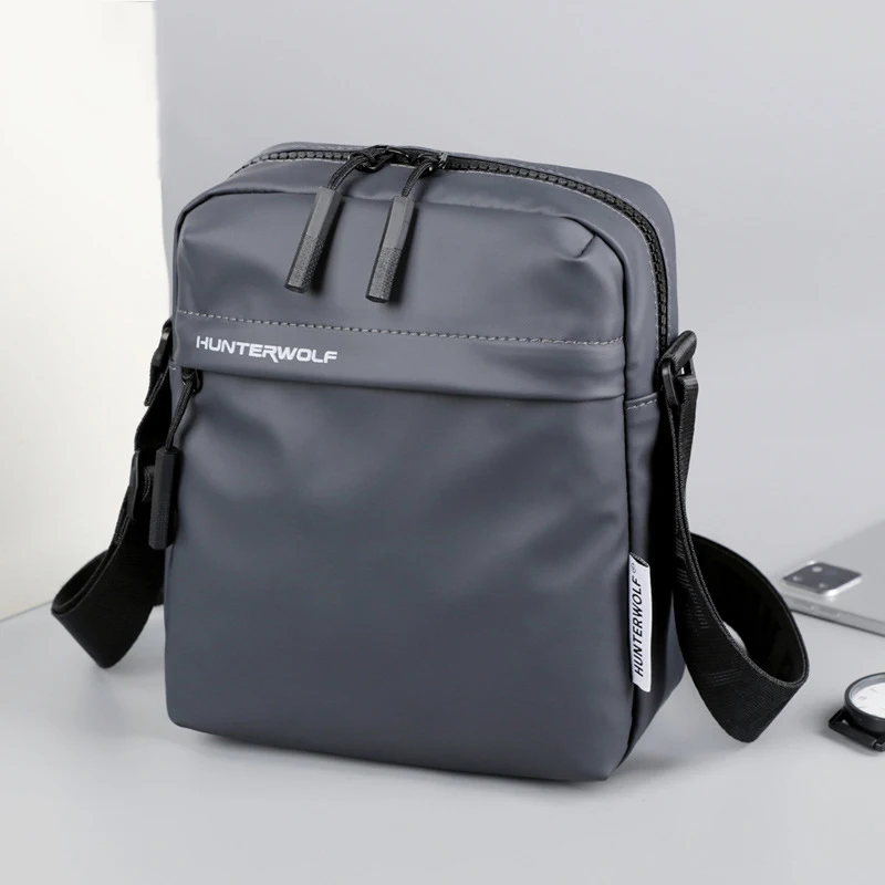 Simple Casual Mini Crossbody Bag Casual Men's Small Shoulder Bag For Men PU Leather Messenger Phone Pouch Husband Side Sling Bag