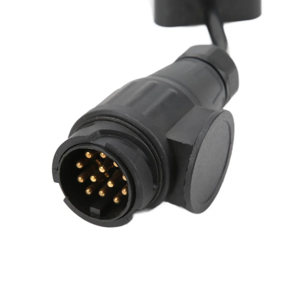 Black Trailer Light Converter Plastic Durable Trailer Wiring Adapter Towing Harness Adapter for RV，Trailers