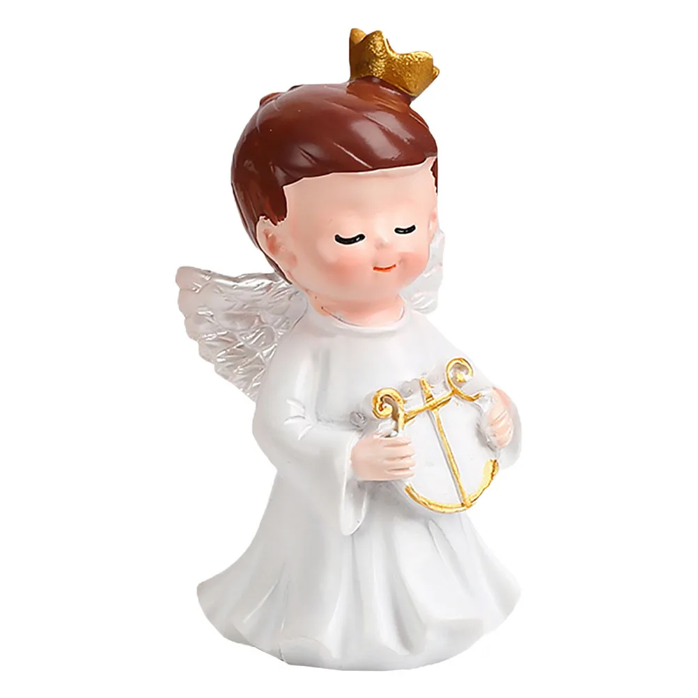 

1Pcs Lovely Angel Shaped Cake Topper Resin Ornament Birthday Party Supply Car Home Desk Bookshelf Decoration Cake Decoration